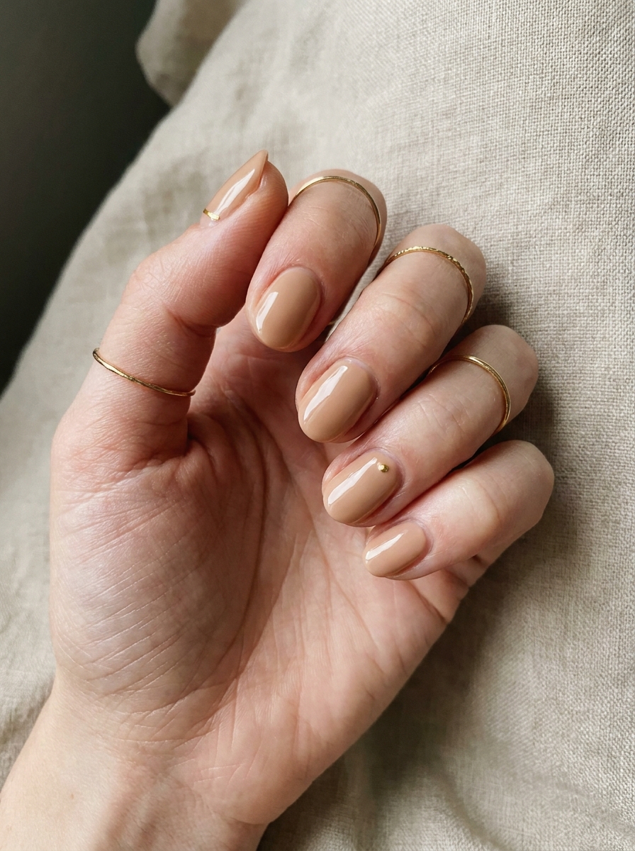 Beige Gold Nails als Goldene Nägel Inspiration 2026